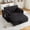 Black, variant on 55" Convertible Loveseat Sleeper Sofa with Pull Out Bed, Modern Futon Sofa Bed with Adjustable Backrest,Built-in Charging Stations and Side Storage Pockets for Living Room, Apartment, Office