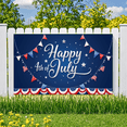 thumbnail image 5 of Patriotic Design Happy 4th of July Banner Decorative Pattern Stars and Stripes Celebration Flag for Independence Day Party Outdoor Event Home Decor, 5 of 8