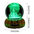 thumbnail image 5 of Taicans ‌2025 Halloween 3D Pumpkin Light Crystal Ball - 2.8x4.2in Glass Jack-O-Lantern Night Light,Battery-Operated Spooky Decor for Home/Party/Garden,Warm Orange Glow Gift for Kids Adults,Waterproof, 5 of 8