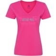 thumbnail image 3 of Inktastic Little Miss Sassy Pants, Hearts - Pink Blue Women's V-Neck T-Shirt, 3 of 5