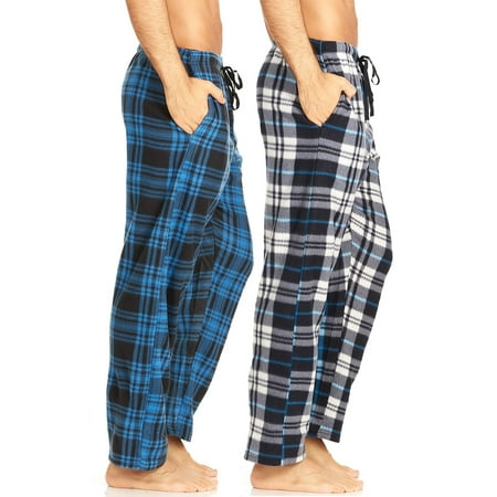 2 Pack of Men’s Microfleece Pajama Pants/Lounge Wear with