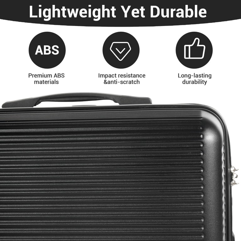 Tripcomp 7 Piece Hardside Luggage Set Lightweight Suitcase with