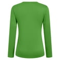 thumbnail image 6 of felwors Women's Long-Sleeve Crew-Neck Cotton T-Shirt Classic-Fit Shirt Soft Breathable Casual Tee Basic Tops Green, XL, 6 of 6