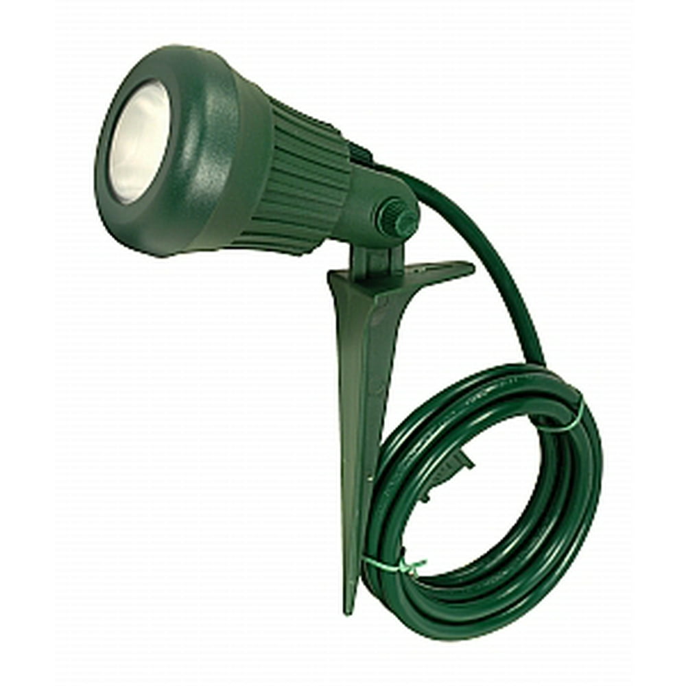 Satco 5 LED Plastic Flood Lite with Stake for Outdoor Use Green