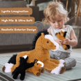 thumbnail image 5 of Tezituor 4Pcs Large Horse Stuffed Animal 21" Mommy Stuffed Horse's Belly Holds 3 Ponies Plush Toy, 5 of 6