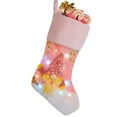 thumbnail image 6 of LED Christmas Stockings- 18in Pink Gnome Stocking Holders Light Fireplace Tree Hanging Ornament for Kids Family Decoration Xmas Holiday Party Decor, 6 of 7
