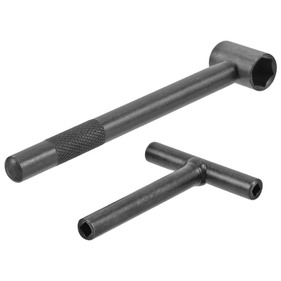 2 Pcs Valve Screw Wrench Rocker Arm Motorcycle Black Metal 11.00X2.00X1.30CM