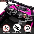 thumbnail image 6 of sopbost 24V Kids Electric Ride-On Toy Car, Ages 3–8, Max Speed 5 MPH, Battery-Powered Premium XXL 2-Seater 24V Ride On UTV with Remote Control, Pink, 6 of 6