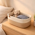 thumbnail image 6 of Feledorashia Foldable Storage Basket, Storage Bin, Foldable Storage Basket with Handle for Wardrobe Shelf Nursery Bedroom Living Room, Lightweight Durable Cloth Material, 6 of 7