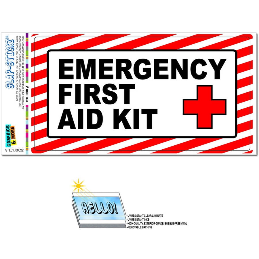 Emergency First Aid Kit Business Store Sign Automotive Car Window