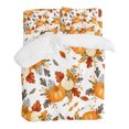 Rustic White Ribbon Thanksgiving Fall California King Duvet Cover Set, Rustic White Orange ...