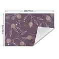 thumbnail image 3 of XMXT 6 Pcs Woven Placemats, Purple Botanical Print Stain Resistant Anti-Skid Placemat for Kitchen Table, 12 x 18 inches, 3 of 6