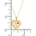 thumbnail image 4 of Brilliance Fine Jewelry 10K Two-Tone Gold Heart Flower on GoldFilled Necklace,18", 4 of 5