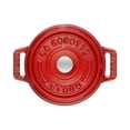 thumbnail image 5 of Staub Cast Iron 0.25-qt Mini Round Cocotte - Cherry, 5 of 10
