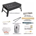 thumbnail image 3 of Asador Parrilla Carbón Portátil Plegable De Viaje Camping, 3 of 8