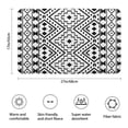 thumbnail image 2 of Black Geometric Diamond Pattern Bathroom Rugs Mat,Non Slip Microfiber Bathroom Rug,Rubber Backing,Soft Bathroom Mats for Bathroom Floor,Tub and Shower,17x27in(43x68cm), 2 of 3