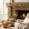thumbnail image 4 of Kbndieu 4.9 FT Easter Carrot Garland Decorations for Mantle, Artificial Spring Garland Farmhouse Hanging Vine for Front Door Kitchen Fireplace Home Indoor Outdoor, 4 of 6