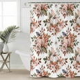 thumbnail image 2 of Small Stall Shower Curtain 36x78 Inch Narrow Half Size Pink Pumpkin Roses Bath Curtains Bathroom Decor Fall Rustic Botanical Floral Waterproof Fabric Shower Curtain Set with Hooks 36 Inch, 2 of 6