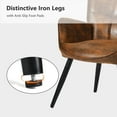 thumbnail image 6 of Homy Casa  Modern Accent Chair with Suede Fabric and Wood Legs, Comfortable Seat for Living Room, 6 of 9