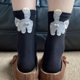 thumbnail image 1 of Calcetines navideños tejidos a mano | Calcetines cálidos de invierno para niñas | Tobilleras de poliéster suave y elástico | Regalo navideño, 1 of 6