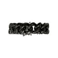 thumbnail image 5 of Shaquille O'Neal Men's Simulated Diamond Black IP Plated Stainless Steel Curb Bracelet, 5 of 5