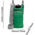 thumbnail image 4 of Puffer Water Bottle Carrier Bag, Insulated Crossbody Water Bottle Holder with Strap and Sling for Hiking Travel, 4 of 4