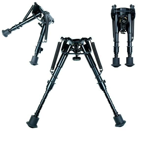 6" to 9" Adjustable Spring Return Hunting Rifle Bipod -Sling Mount
