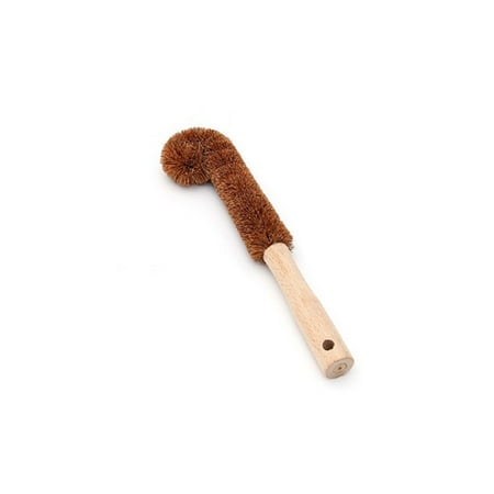 

BYDOT Kitchen Wooden Handle Coconut Fiber Cleaning Brush Dish Bottle Scrub Wash Tool