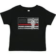 thumbnail image 3 of Inktastic Firefighter Red Line Flag Fireman Boys or Girls Toddler T-Shirt, 3 of 5