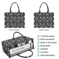 thumbnail image 2 of Large Capacity Tote Bag,Black White Halloween Hand Tarot Bat Pattern Handbag Fashion Luxury Tote Bag,15.7"x13"x 5.1" Inches,Laptop Compatible, 2 of 6