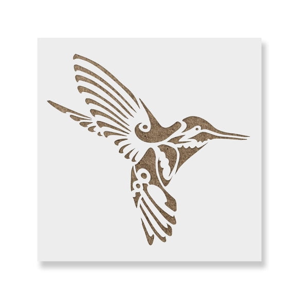 Plantilla decorativa de colibrí y ave colibrí