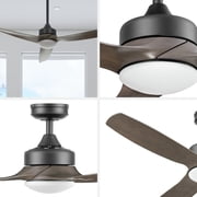 Honeywell Lynton 52 Ceiling Fan w/ Remote, Reversible Blades, Matte Black