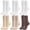 Beige,Apricot,Brown,White, variant on Bocaoying 6 Pairs Women’s Crew Ankle Slouch Socks, 3-in-1 Soft & Breathable Scrunch Design for US Size 5.5-9