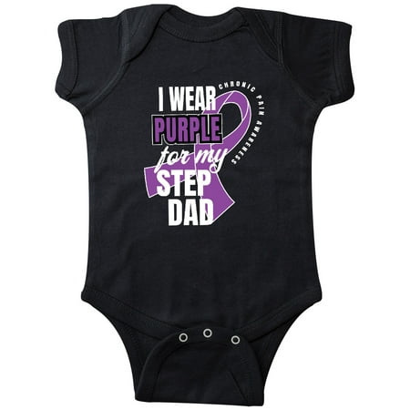 

Inktastic Chronic Pain I Wear Purple For My Step Dad Gift Baby Boy or Baby Girl Bodysuit
