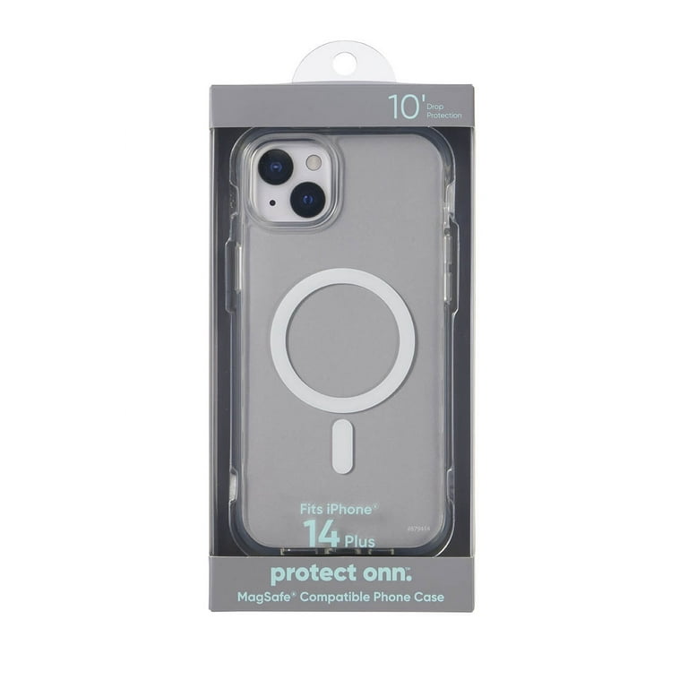 Onn+ MagSafe Compatible Clear Phone Case for iPhone 14 Plus