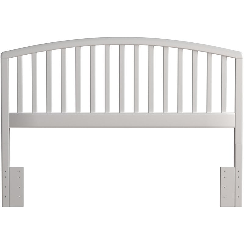 Bowery Hill Modern Full Queen Wooden Spindle Headboard in White