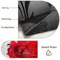 thumbnail image 6 of Round Area Rug 5 Ft, Valentine's Day Washable Non-Slip Circle Carpet for Living Room/Bedroom, Red Rose Floral Watercolor Butterfly Flowers Low-Profile Runner Mats Collection Rugs for Indoor, 6 of 8