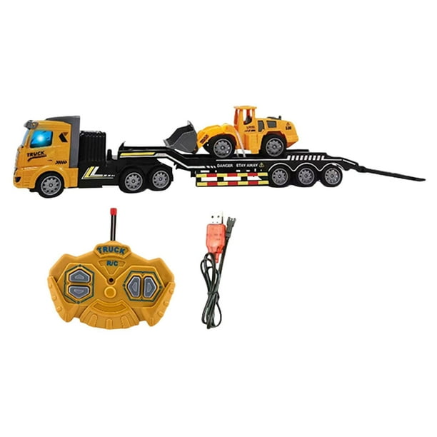 Camión de con control remoto para vehículos de construcción, juguete para niños y niños Coche de ingeniería plano