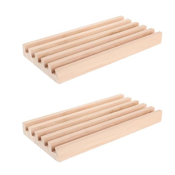 FOMIYES Sturdy Pine Wood Domino Racks for Indoor Games and Parties 2Pcs