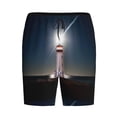 thumbnail image 3 of Picia Peggy's Cove Lighthouse Pajama Shorts for Men, Men's Pajama Bottoms, Sleepwear,Short Pajama Pants-XX-Large, 3 of 9