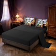 thumbnail image 3 of Manfei Fantasy Dragon Animals 7-Piece King Bedding,Gothic Snow Book King Bed in a Bag,Orange Blue,Black Reversible, 3 of 6