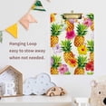 thumbnail image 5 of FMSHPON Hibiscus Pineapple Tropical Floral Clipboard Hardboard Wood Nursing Clip Board and Pull for Standard A4 Letter 13x9 inches, 5 of 5