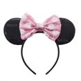 thumbnail image 1 of Diadema de Mickey con lazo de lentejuelas y lunares rojos y ondas, accesorios para el cabello de Mickey Mouse, horquilla Paradise Play, ropa cómoda, 1 of 6