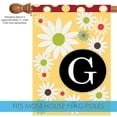 thumbnail image 3 of Toland Home Garden Floral Monogram G Outdoor House Flag 40" x 28", 3 of 5