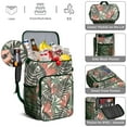 thumbnail image 3 of Botanical Leafy Soft Cooler Backpack - 20L, Multiple Pockets for Organized Storage, Leakproof Design, 3 of 5