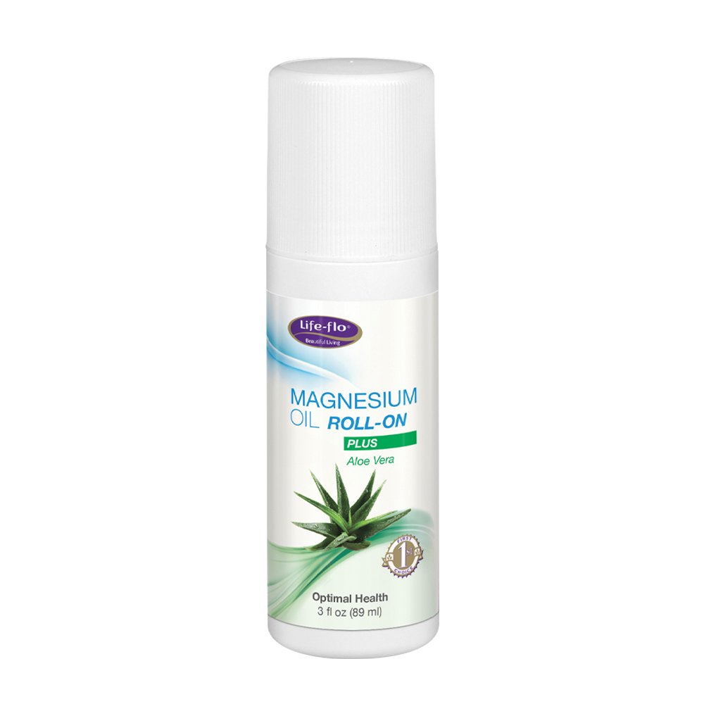 Lifeflo Magnesium Oil Roll On with Organic Aloe Vera Soothes Muscles