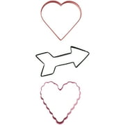 Wilton Love and Arrow Metal Cookie Cutter Set, 3-Piece
