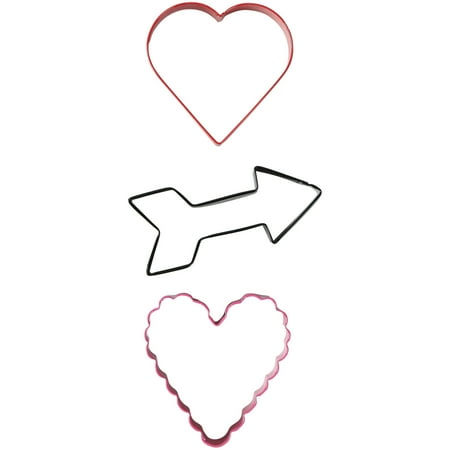 Wilton Love and Arrow Metal Cookie Cutter Set, 3-Piece