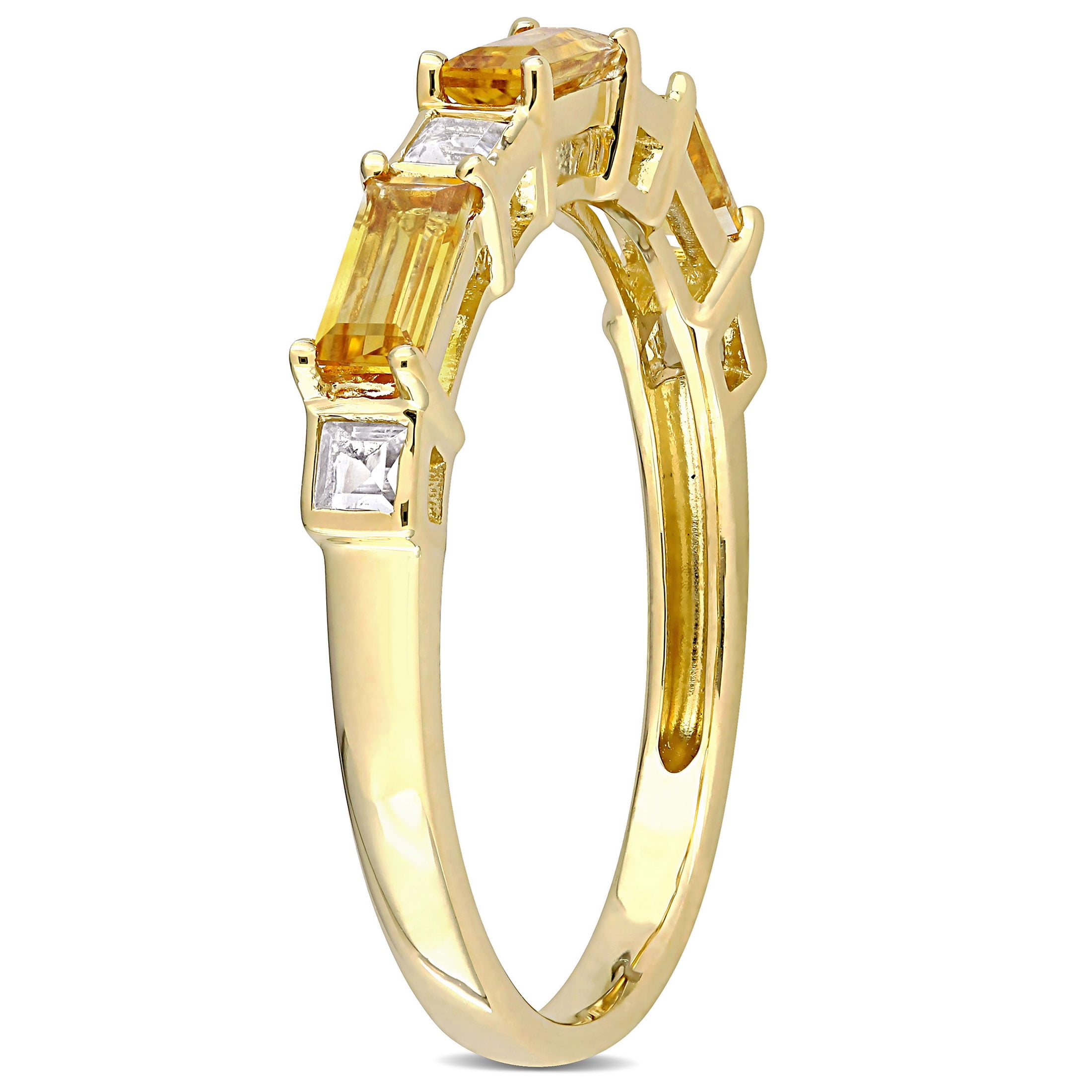 Everly Women's Citrine and Topaz 10k Yellow Gold Ring