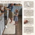 thumbnail image 4 of BERTHMEER Kitchen Rugs for Floor 2 Piece, 17.3"x30"+17.3"x47" Anti Fatigue Waterproof Beige Kitchen Mats, Non Slip Comfort Standing Mat Rug for Home, Sink, Laundry, Beige, 4 of 9
